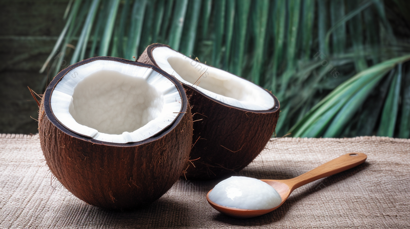 美味夏日甜品自制甜品椰奶冻勺子果冻,高清,摄影图,摄影图片,图片大全,摄影图免费下载